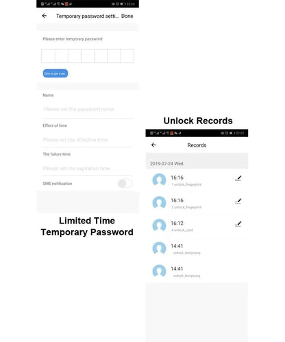 RAYKUBE M3 Tuya BLE Digital Fingerprint Door Lock Electronic Lock with 60/70mm Latch Keys Smartlife/Tuya APP Remote Unlock Vibes