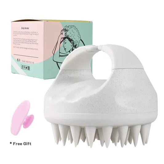 Scalp Brush Massager Sculp Scrubber Brush Wheat Straw Biodegradable Silicone Shampoo Brush Hair Scalp Massager For Hair Growth Vibes