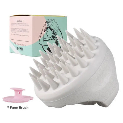 Scalp Brush Massager Sculp Scrubber Brush Wheat Straw Biodegradable Silicone Shampoo Brush Hair Scalp Massager For Hair Growth Vibes