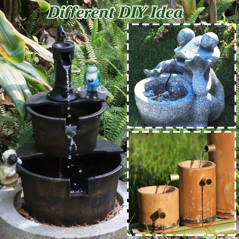 Solar Bird Bath Water Fountain Detachable DIY Water Landscaping Fountain For Bird Bathing Garden Decoration, Outdoor Bird Feeder Vibes