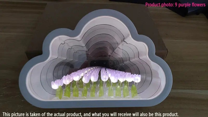 Tulip Cloud Sea of Flowers Night Light Creative Light Atmosphere Light Transparent Qixi Lovers Gift Desktop Decoration Vibes
