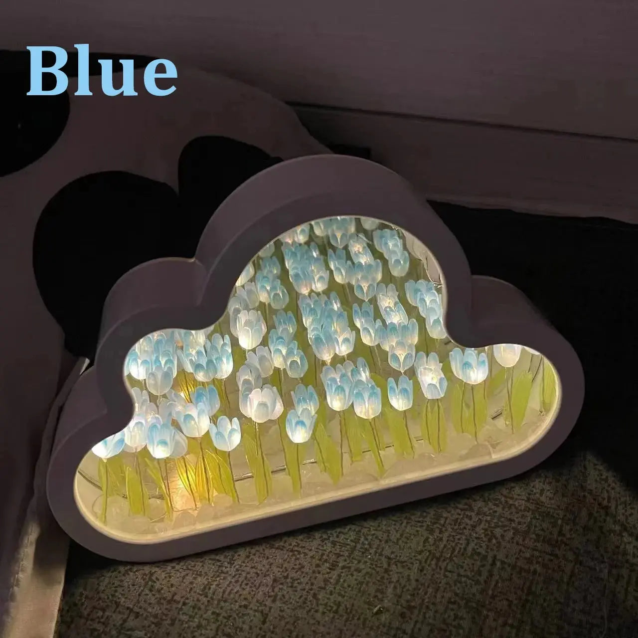 Tulip Cloud Sea of Flowers Night Light Creative Light Atmosphere Light Transparent Qixi Lovers Gift Desktop Decoration Vibes