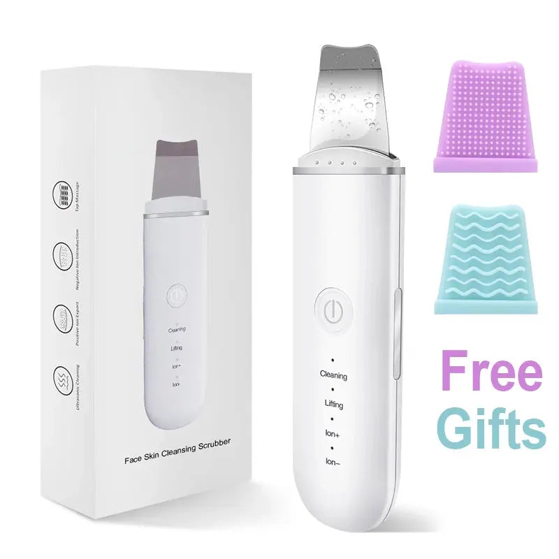 Ultrasonic Skin Scrubber Vibration Face Spatula Blackhead Remover Shovel Clean Cavitation Peeling Facial Lifting Skin Care Tools Vibes
