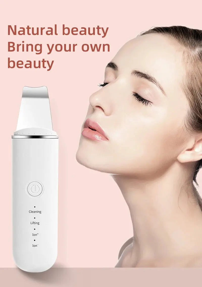 Ultrasonic Skin Scrubber Vibration Face Spatula Blackhead Remover Shovel Clean Cavitation Peeling Facial Lifting Skin Care Tools Vibes