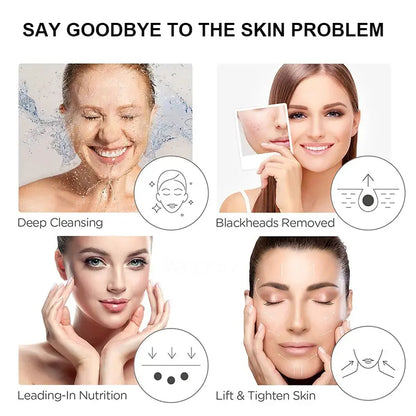 Ultrasonic Skin Scrubber Vibration Face Spatula Blackhead Remover Shovel Clean Cavitation Peeling Facial Lifting Skin Care Tools Vibes