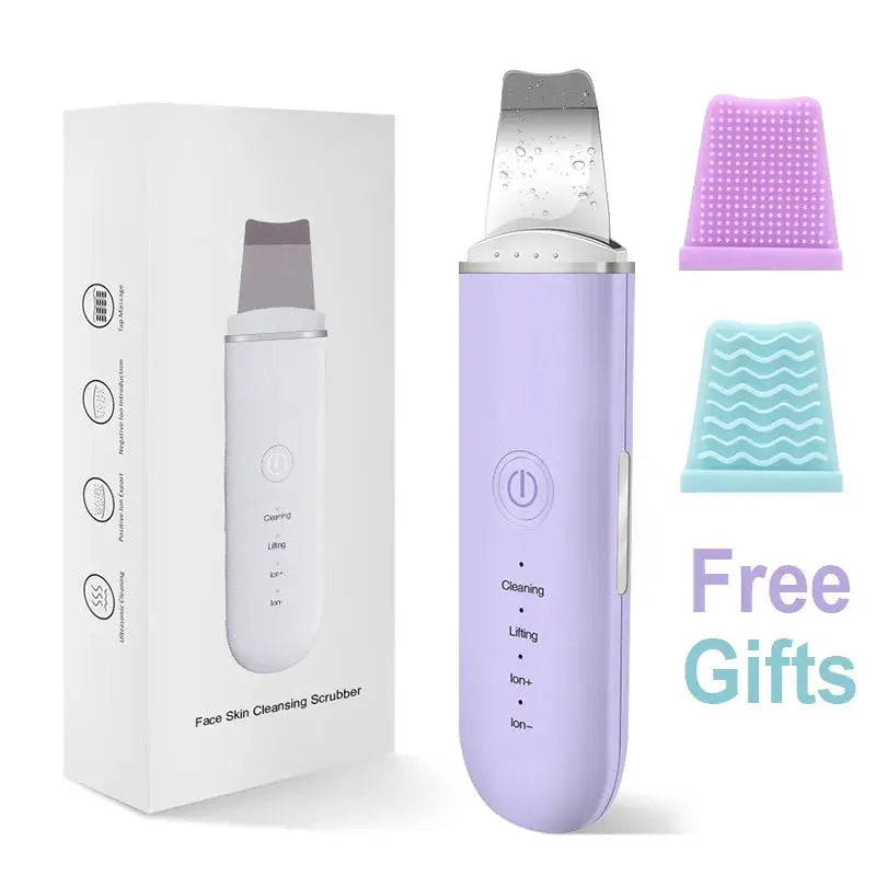 Ultrasonic Skin Scrubber Vibration Face Spatula Blackhead Remover Shovel Clean Cavitation Peeling Facial Lifting Skin Care Tools Vibes