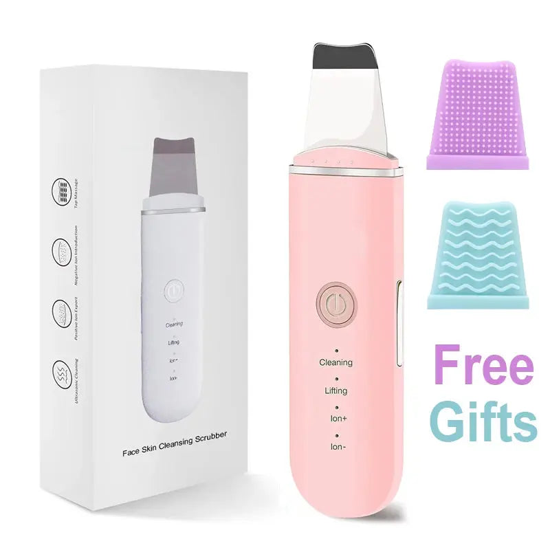 Ultrasonic Skin Scrubber Vibration Face Spatula Blackhead Remover Shovel Clean Cavitation Peeling Facial Lifting Skin Care Tools Vibes